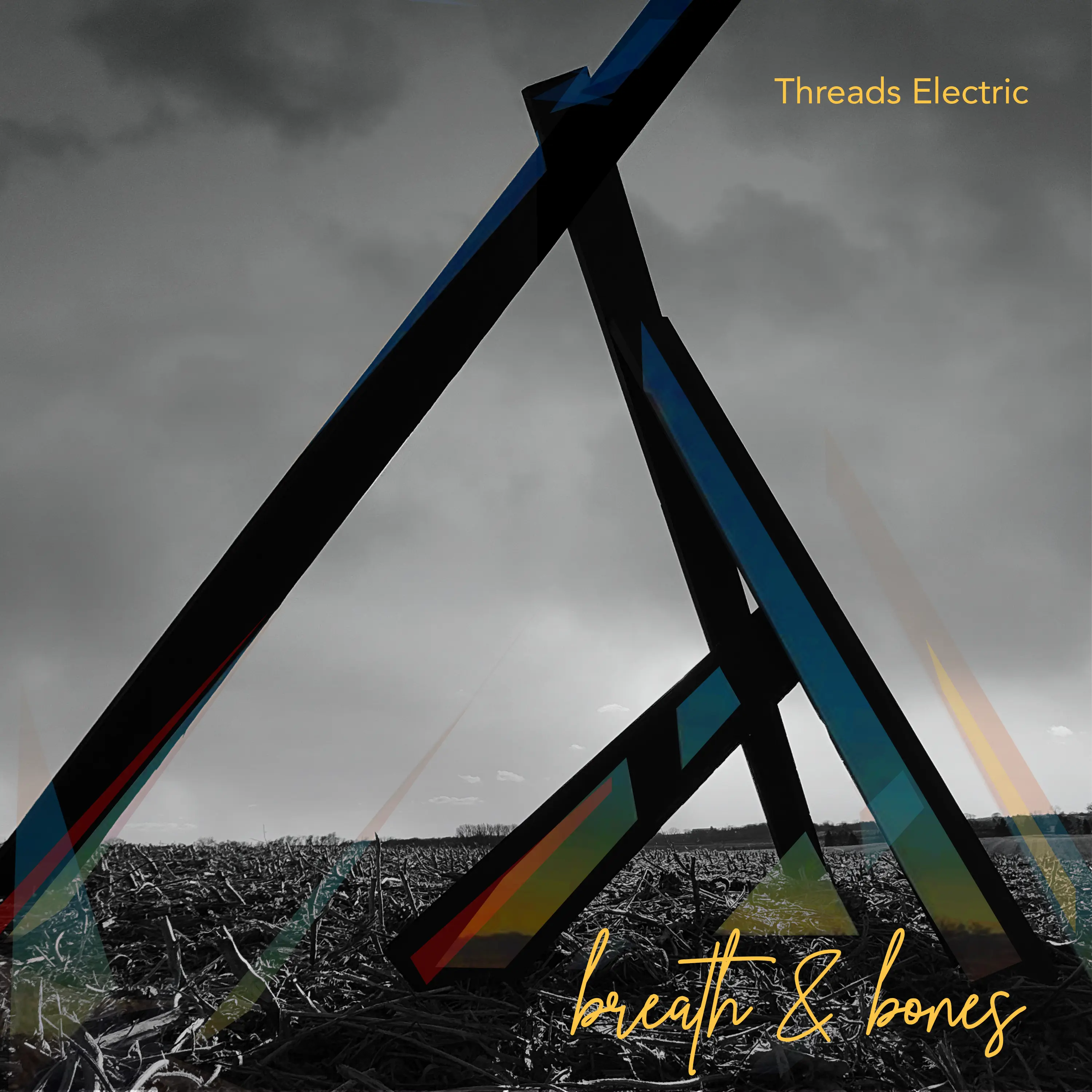 The album art for Threads Electric's debut album, Breath & Bones.